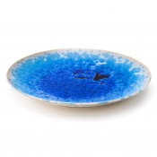 Simon Pearce Crystalline Platter - Cobalt